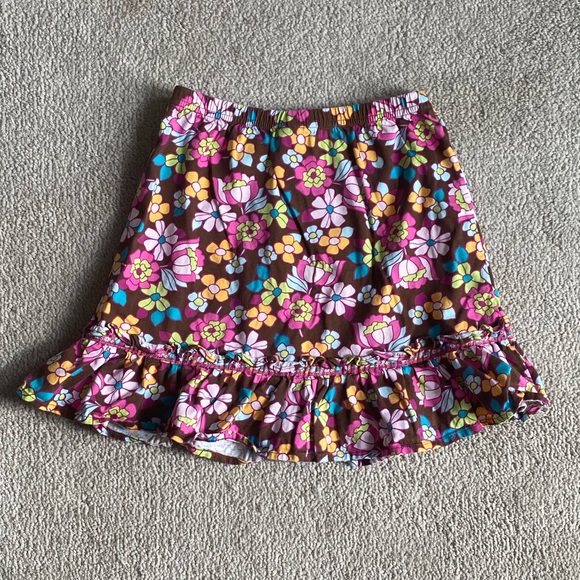 Hanna Andersson Floral Ruffled Colorful Skirt - Picture 5 of 6